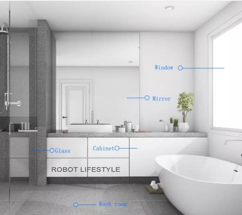 Smart Robot Window Cleaner | Robotic Washer for Frameless Glass | 3000Pa | RoboWindow.com