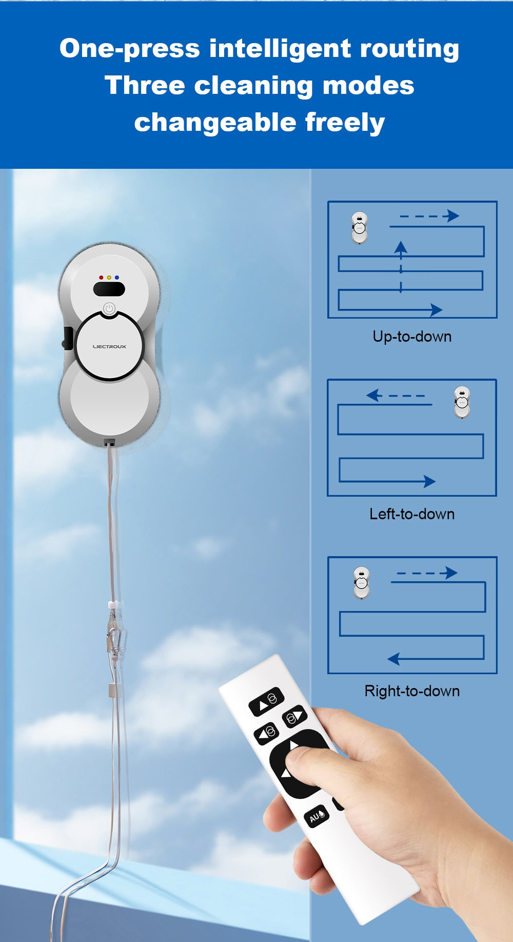 Robotic Window Cleaner | Ultrathin Window Cleaning Robot | Liectroux HCR10 Robowindow.com