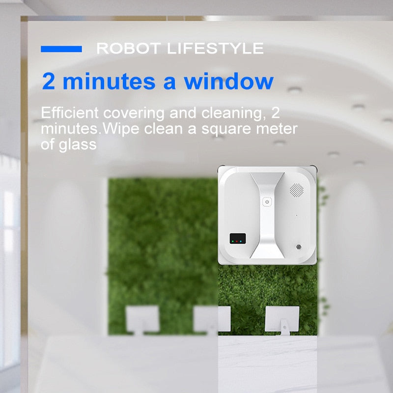 Smart Robot Window Cleaner | Robotic Washer for Frameless Glass | 3000Pa | RoboWindow.com