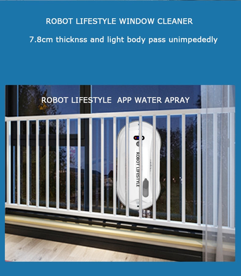 Robot Glass Cleaner | Automatic Water Spray Robotic Window Washer | RoboWindow.com