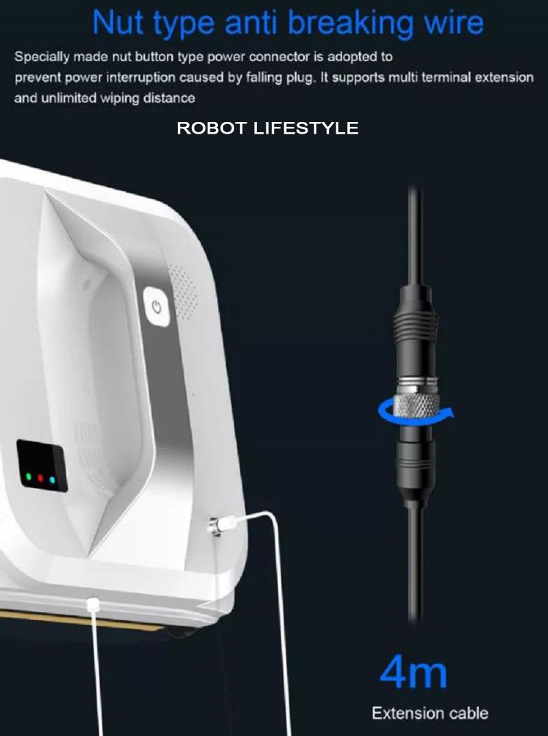 Smart Robot Window Cleaner | Robotic Washer for Frameless Glass | 3000Pa | RoboWindow.com