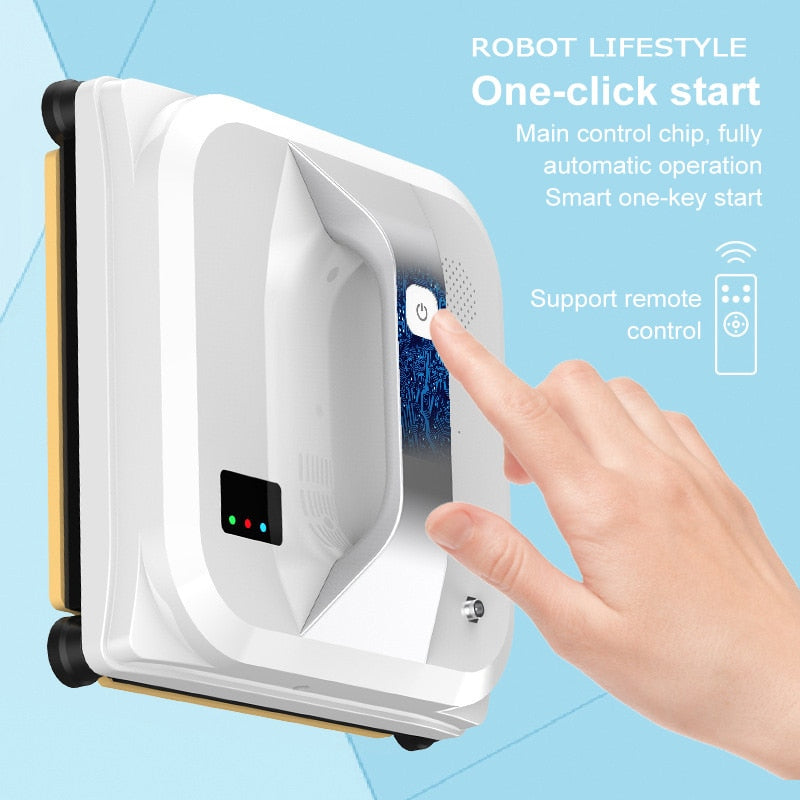 Smart Robot Window Cleaner | Robotic Washer for Frameless Glass | 3000Pa | RoboWindow.com